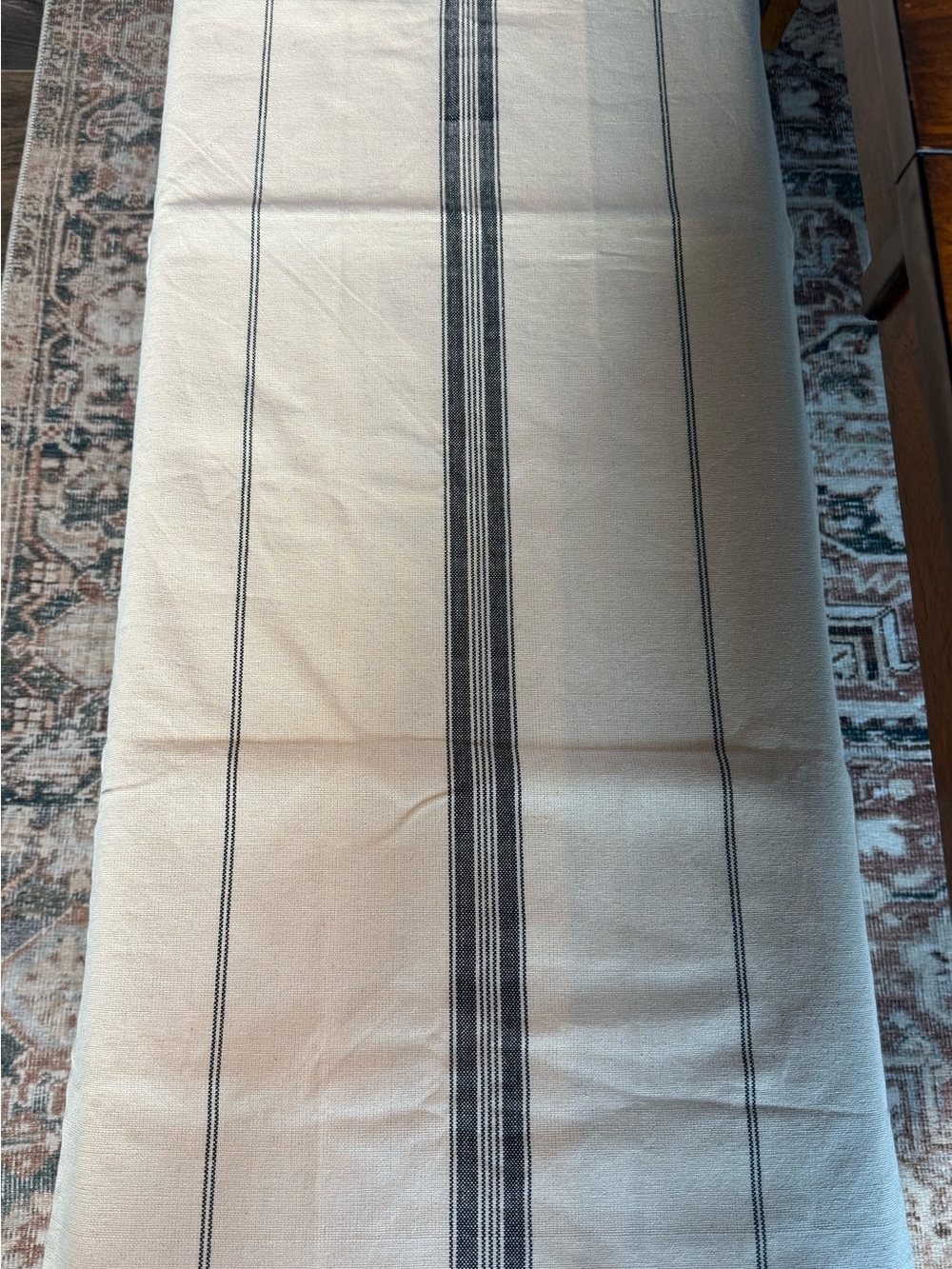 Magnolia Home 120” x 20” Cotton Ticking Stripe Table Runner